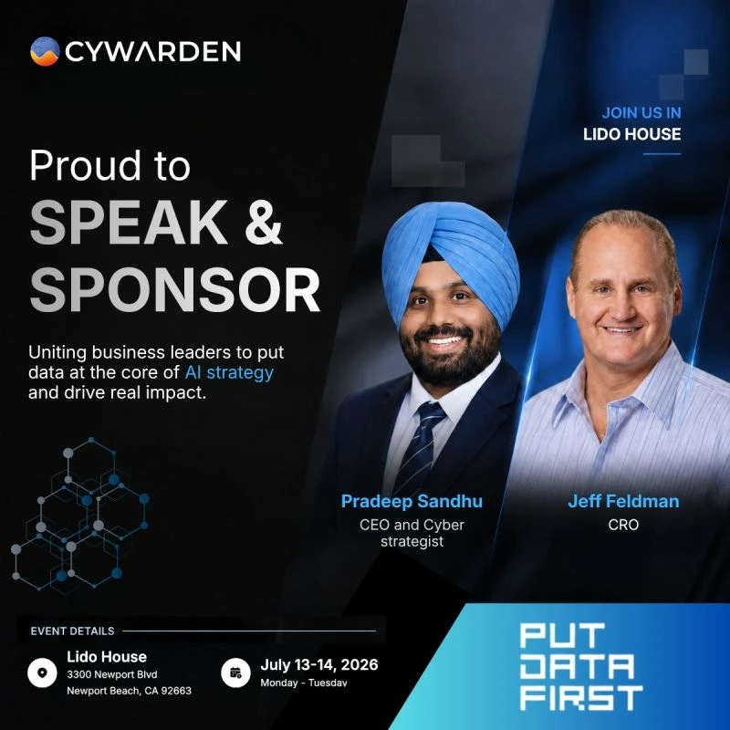 Cywarden speaker and sponsor announcement for Put Data First Summer Bash