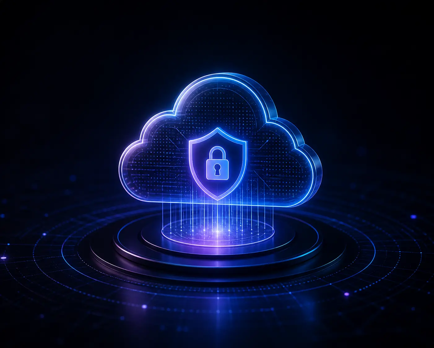 Cloud infrastructure and code representing cloud security